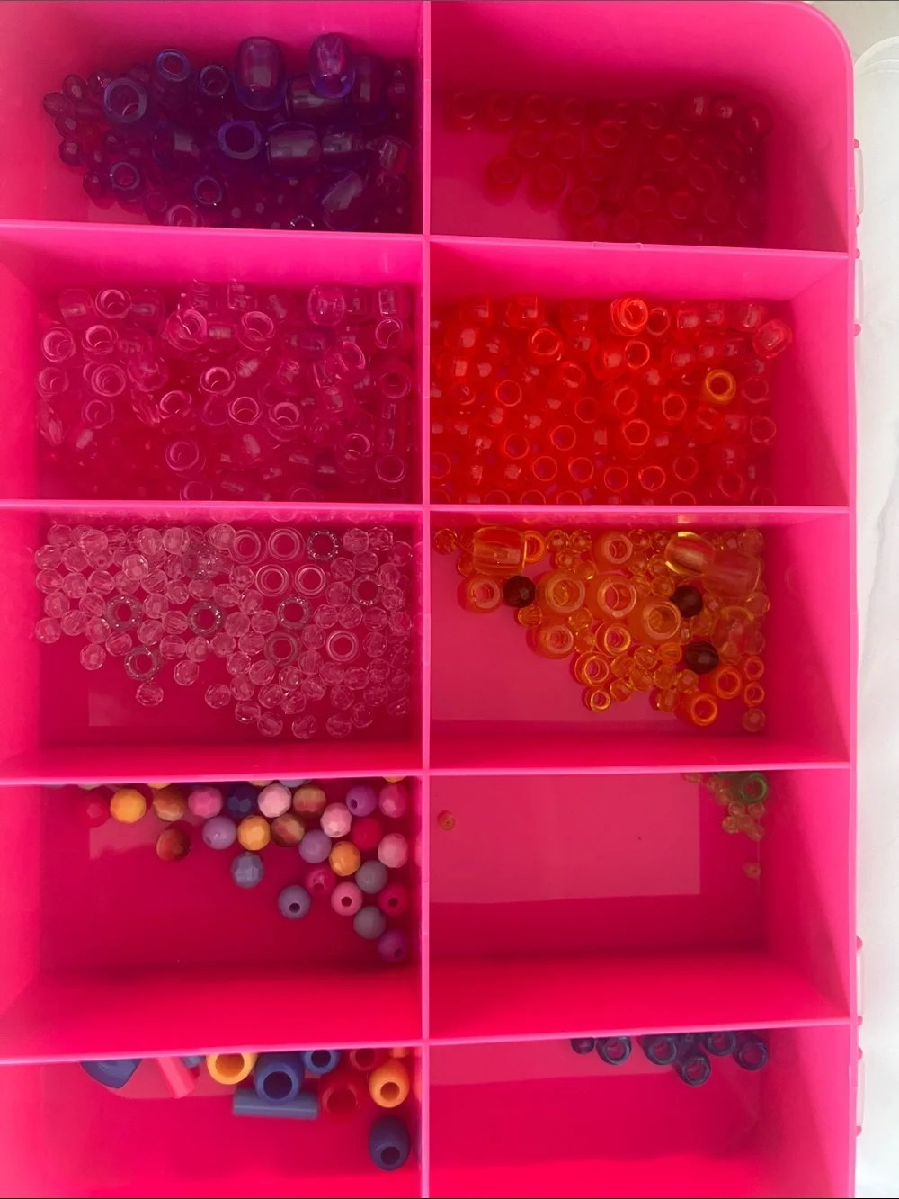 Set of Four Jewelry Bead Storage Organizer with Assorted Beads/Clasps
